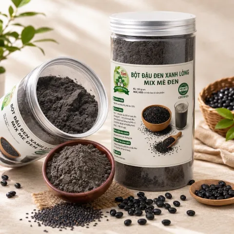 BỘT ĐẬU ĐEN XANH LÒNG MIX MÈ ĐEN (500g và 1kg) NHÀ MT METOMSTORE