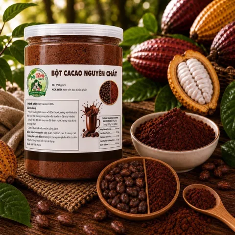 COMBO 5KG Bột Cacao Nguyên Chất (Sánh,Mịn,Đậm vị hàng chuẩn loại 1) Shop Mẹ Tôm