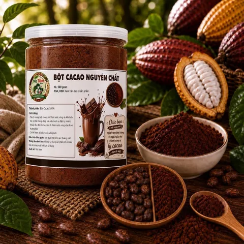 500g Cacao Nguyên Chất Thuần Đắng Không Đường nhà Mẹ Tôm store