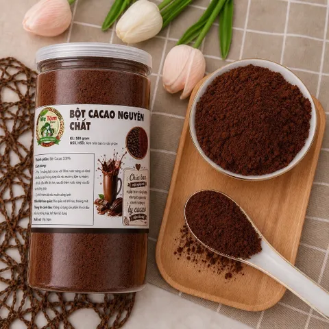 500gram Bột Cacao Nguyên Chất (Sánh,Mịn,Đậm vị ,Dễ Tan) Shop MT.METOMSTORE