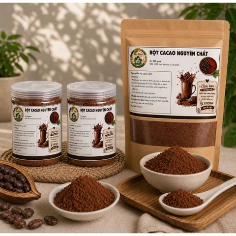500gram Cacao Nguyên Chất Không Đường nhà Mẹ Tôm store hàng loại 1
