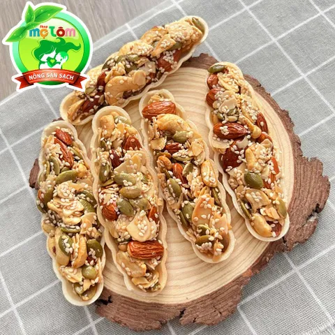 250g BÁNH THUYỀN MIX HẠT ( 10 bánh ) nhà MẸ TÔM