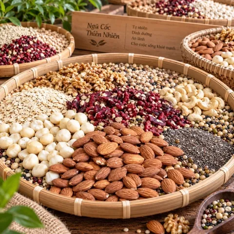 Ngũ Cốc Lợi Sữa 17 Loại Hạt Làm Từ Đậu Và Hạt Dinh Dưỡng