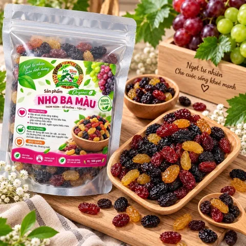 500g NHO KHÔ 3 MÀU NHÀ MẸ TÔM STORE