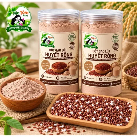 500g Bột Gạo Lứt Huyết Rồng Rang Xay Nguyên Chất