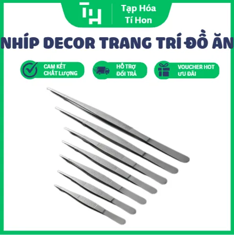 nhíp gắp đồ ăn, nhíp decor trang trí món ăn và pha chế (TH752)