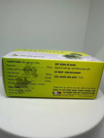 Viên uống Hỗ trợ ngủ ngon, an thần, dưỡng tâm USAROTIN – F. Hộp 100 viên.