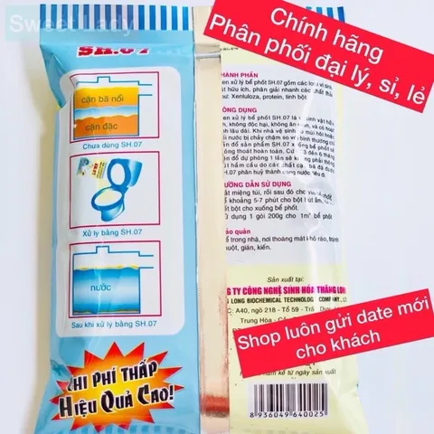 Giá sỉ(Mua 10 tặng 2) Gói men sinh học khử mùi hôi, phòng tắc nghẽn, làm tiêu phân, diệt trứng giun sán,…. 200g
