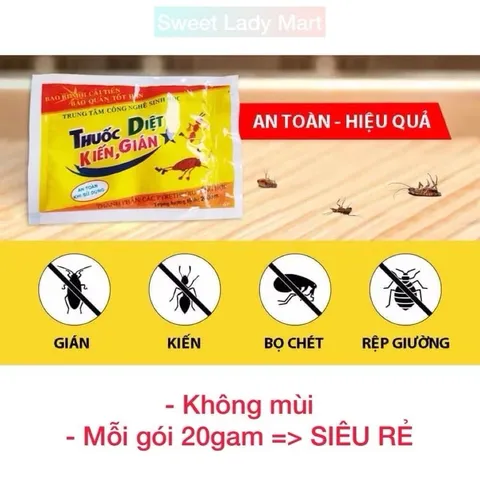 10 Gói Thuốc sinh học  diệt kiến, gián(gói 10gr)