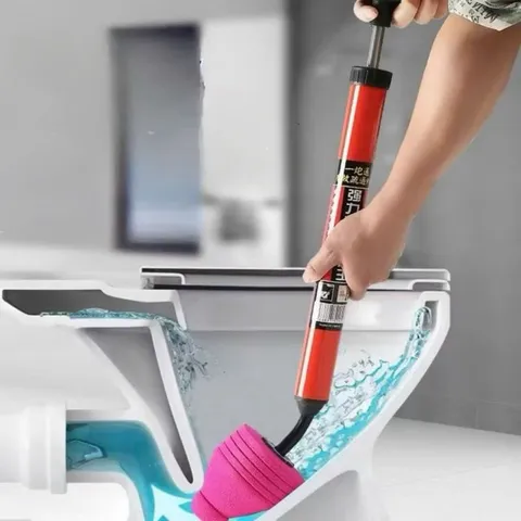 Dụng cụ thông tắc, xử lý tắc nghẽn bồn cầu, WC bằng khí nén