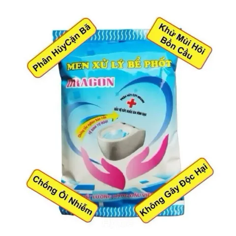 Giá sỉ(Mua 10 tặng 2) Gói sinh học DRAGON 200g xử lý bể phốt, khử mùi hôi, tiêu cặn bã,… bồn cầu, nhà vệ sinh