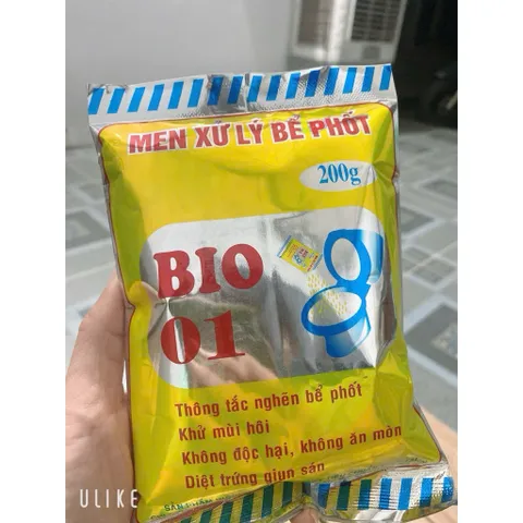 Giá sỉ(Mua 10 tặng 2) Gói men BIO 01 xử lý cặn bã, phòng tắc nghẽn, diệt trứng giun, khử mùi hôi bồn cầu