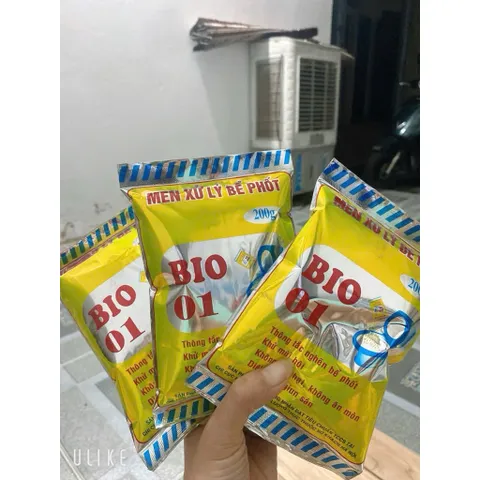 Giá sỉ(Mua 10 tặng 2) Gói men BIO 01 xử lý cặn bã, phòng tắc nghẽn, diệt trứng giun, khử mùi hôi bồn cầu