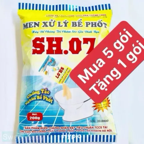 Giá sỉ(Mua 10 tặng 2) Gói sinh học khử mùi, xử lý bể phốt, thoát nước nhanh nhà vệ sinh 200g