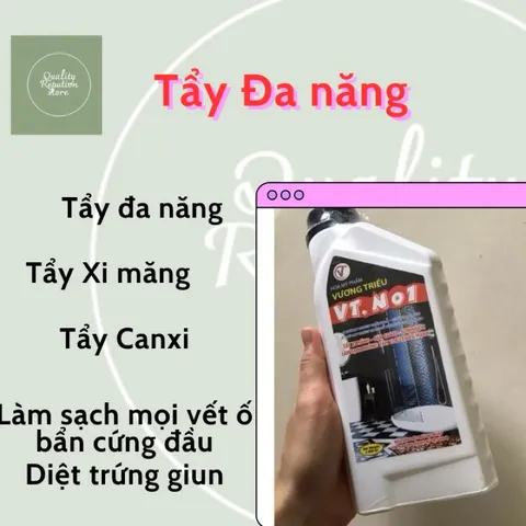 Tẩy đa năng, xi măng, canxi, sơn, cặn bẩn, rêu, vết ố Vương Triều 800ml