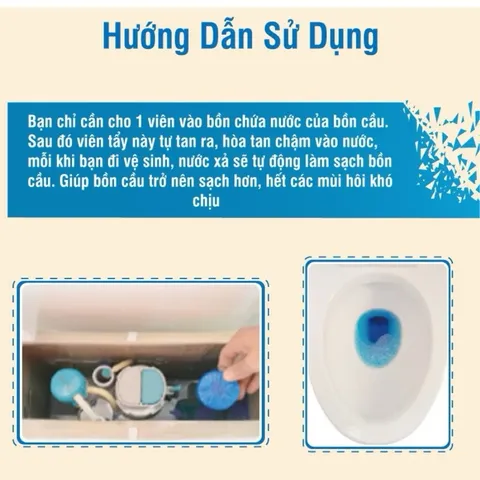Combo 10 viên thả bồn cầu khử mùi hôi, sạch mảng bám, diệt vi khuẩn bồn cầu, nhà vệ sinh, toilet