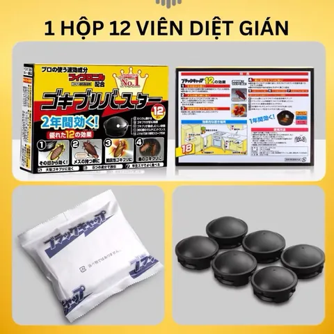 Viên diệt gián Nhật 12 viên, an toàn cho mọi người và vật nuôi