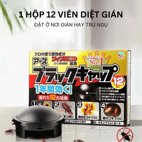 Viên diệt gián Nhật 12 viên, an toàn cho mọi người và vật nuôi