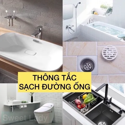 Giá sỉ(Mua 10 tặng 1)Gói thông cống, đường ống, chậu rửa mặt, chén bát,… 100g