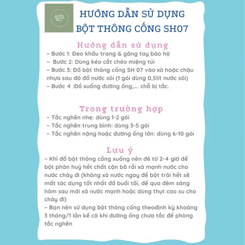 Combo(Mua 10 tặng 1) Gói thông đường ống, cống, bồn rửa mặt, chén bát 100g