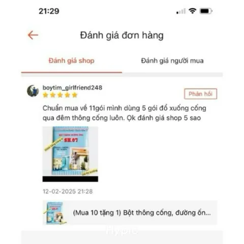 Combo(Mua 10 tặng 1) Gói thông đường ống, cống, bồn rửa mặt, chén bát 100g