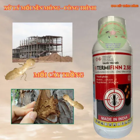 (Chính hãng) TERMIFINN 2.5EC 1 lít - Chuyên phòng chống Mối Công Trình - Mối cây trồng - xuất xứ Ấn Độ
