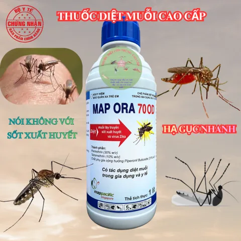 (Chính hãng) MAP ORA 70OD 1 lít - Thuốc diệt muỗi cao cấp trong y tế - mappacific