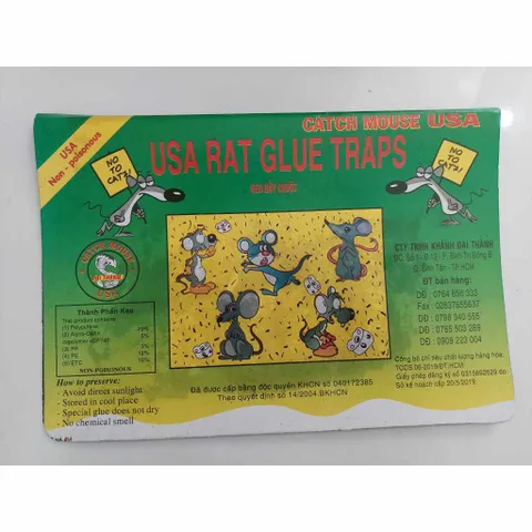 Keo dính CHUỘT - Siêu Dính - Miếng keo dán chuột - Miếng bẫy chuột- keo tốt Lớp keo dày