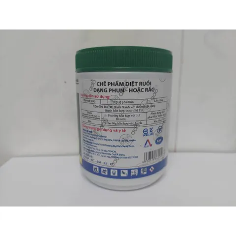 (Chính hãng) Thuốc Diệt Ruồi RADO hũ 500gr - chuyên diệt các loại Ruồi: Ruồi Cánh Bướm, Ruồi Giấm, Ruồi Xanh, Ruồi Cống