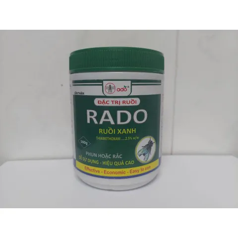 (Chính hãng) Thuốc Diệt Ruồi RADO hũ 500gr - chuyên diệt các loại Ruồi: Ruồi Cánh Bướm, Ruồi Giấm, Ruồi Xanh, Ruồi Cống