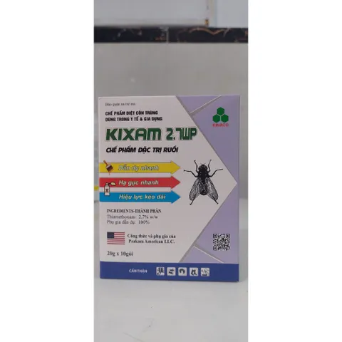 (Chính hãng) (combo 5 gói)Thuốc Diệt Ruồi KIXAM 2.7 WP (20g) - Chuyên diệt các loại Ruồi kháng thuốc - kéo dài hiệu lực