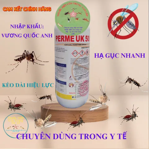 (Chính hãng)Thuốc diệt muỗi Cao Cấp PERME UK 50EC (1000ML, 1 lít) NHẬP KHẨU ANH QUỐC-diệt côn trùng trong y tế