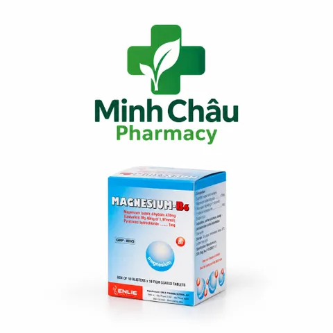 Hộp 100 viên Magnesium B6 enlie giúp bổ sung Magie và vitamin b6,hỗ trợ ổn định thần kinh, giảm căng thẳng