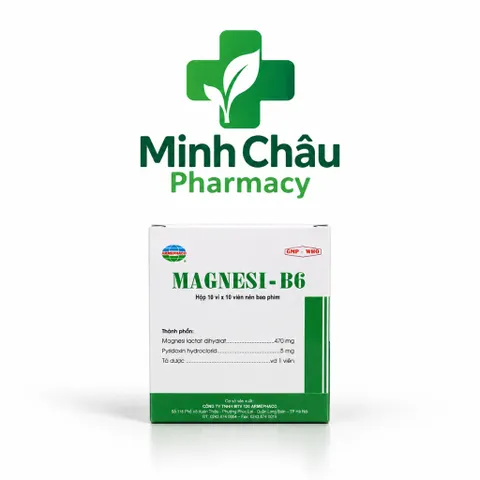 Viên uống bổ sung Magnesi B6 ( 470/5mg) z120  giúp bổ sung Magie và vitamin B6 giảm chuột rút,căng thẳng-Hộp 100 viên