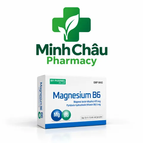 Magnesium B6 BV Pharma Hộp 100 Viên (10 Vỉ x 10 Viên)
