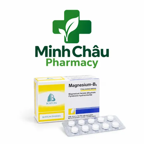 Magnesium B6 ( 470/5mg) hộp 100 viên BT giúp bổ sung Magie và vitamin b6 hỗ trợ ổn định thần kinh,đau cơ, chuột rút