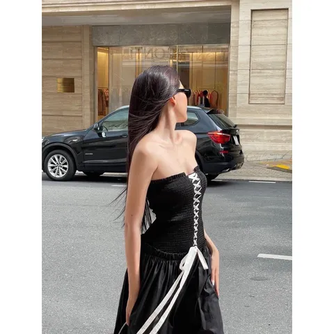 Đầm Maxi, Đầm Ống Dài, Đầm Xoè Maxy Đan Dây Cách Điệu