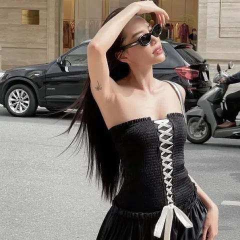 Đầm Maxi, Đầm Ống Dài, Đầm Xoè Maxy Đan Dây Cách Điệu