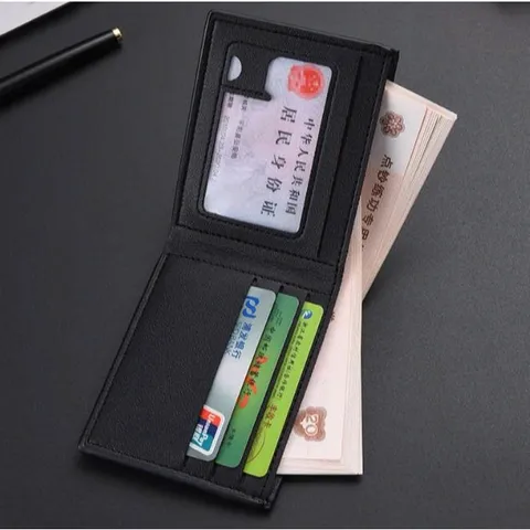 Ví Nam Da Lộn PU Cao Cấp Siêu Mỏng Gọn 9.1x11.5cm - Bifold Wallet Nam Tính Lịch Lãm