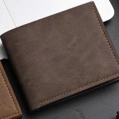 Ví Nam Da Lộn PU Cao Cấp Siêu Mỏng Gọn 9.1x11.5cm - Bifold Wallet Nam Tính Lịch Lãm