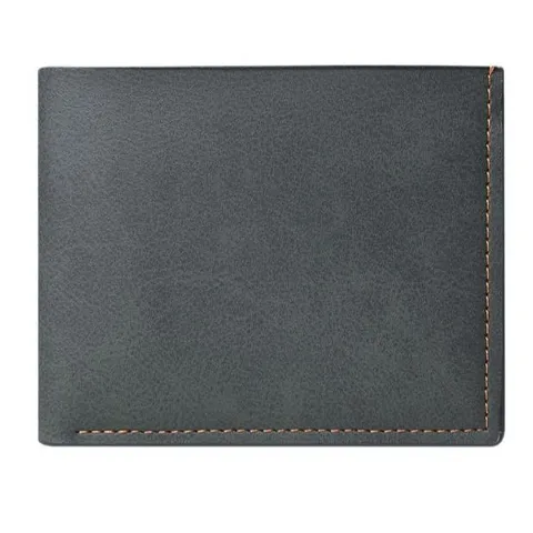 Ví Nam Da Lộn PU Cao Cấp Siêu Mỏng Gọn 9.1x11.5cm - Bifold Wallet Nam Tính Lịch Lãm