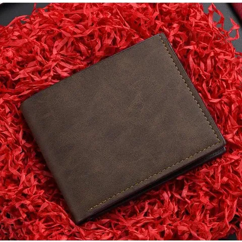 Ví Nam Da Lộn PU Cao Cấp Siêu Mỏng Gọn 9.1x11.5cm - Bifold Wallet Nam Tính Lịch Lãm