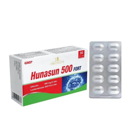 Hunasun 500 FORT Giúp bổ não, bổ thần kinh cải thiện di chứng sau tai biến mạch máu não, sa sút trí nhớ do tuổi già 
