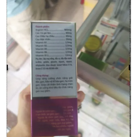 Arginine 800 plus bổ gan, mát gan, giải độc tăng cường chức năng ngan, hạ men gan, gan nhiễm mỡ, nóng gan, sơ gan