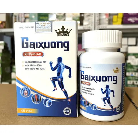 Gai xương Kingphar Gaixuong Kingphar Giúp xương chắc khớp khỏe, ngăn ngừa thoái hóa khớp, tái tạo mô sụn, bôi trơn khớp