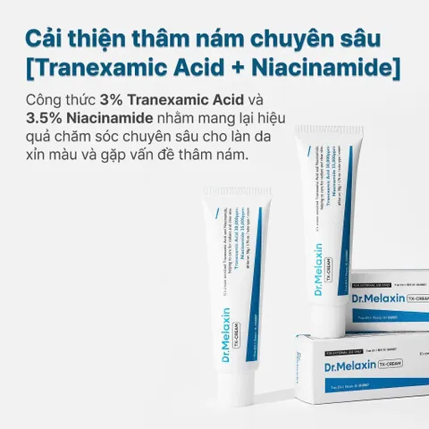Kem dưỡng sáng da, mờ thâm nám Dr Melaxin TX Cream 50ml