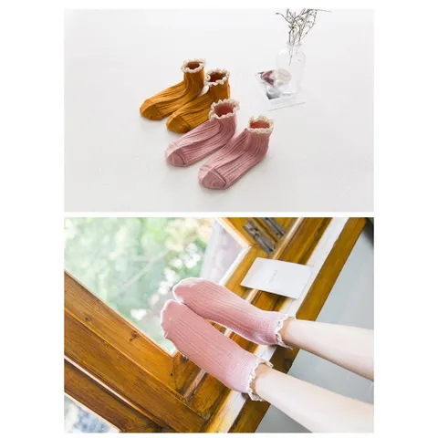 SÉT 10 đôi tất vớ nữ cổ bèo Vintaga nhiều màu