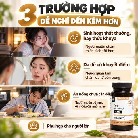 Nat&Form Zinc Liposomal 60 Viên – Kẽm Liposomal 15mg Hỗ Trợ Miễn Dịch