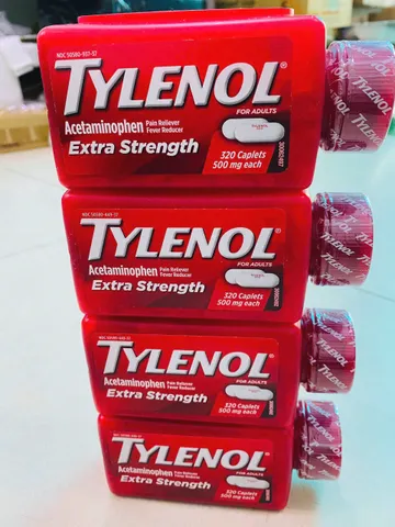  Tylenol Acetaminophen 500mg giảm đau hạ sốt chính hãng Mỹ 320 viên