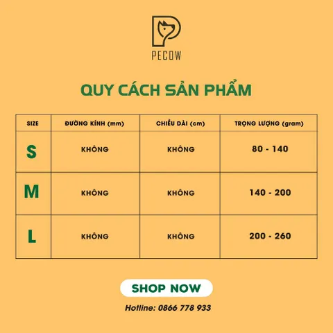 Gỗ gặm PeCow - Vệ sinh răng miệng, giảm căng thẳng size M